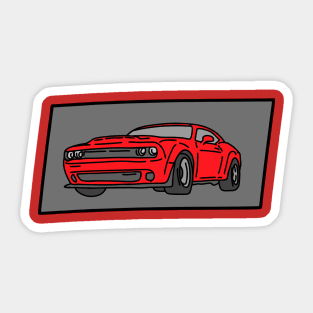 super muscle car Sticker